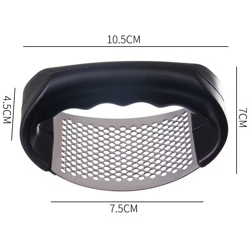 Stainless Steel Food Grade Garlic Press Crusher Manual Garlic Mincer Chopping Garlic Tools Curve Fruit Vegetable Cooking Kitchen Gadgets Tools for Mincing and Chopping Garlic Accessory