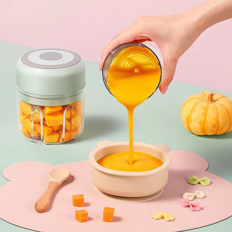 Electric Garlic Chopper, Portable Rechargeable Food Processor, Mini Garlic Grinder Masher Onion Chopper with Stainless Steel Blade, Cordless Mini Veggie Chopper for Nuts, Ginger, Chili, Fruit, Meat, Baby Food Processor