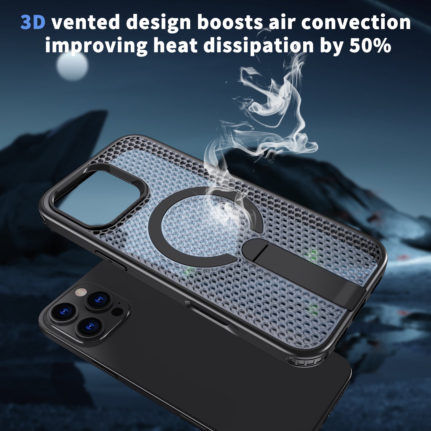 IPhone 16 Pro Max High Precision Rubber Coating Structure Mobile Phone Bugs CSS Case Protection Shockproof Kickstand Magnetic Metal 360 Degrees Wireless Charging Case