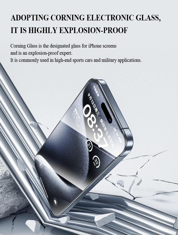 Screen Protector for iPhone 17-Air/Pro/pro max 9H+ Tempered Glass, Military-Grade Drop Protection, Easy Installation Frame, HD Clear Tempered Glass Film with Installation Frame, Anti-Scratch, Bubble Free