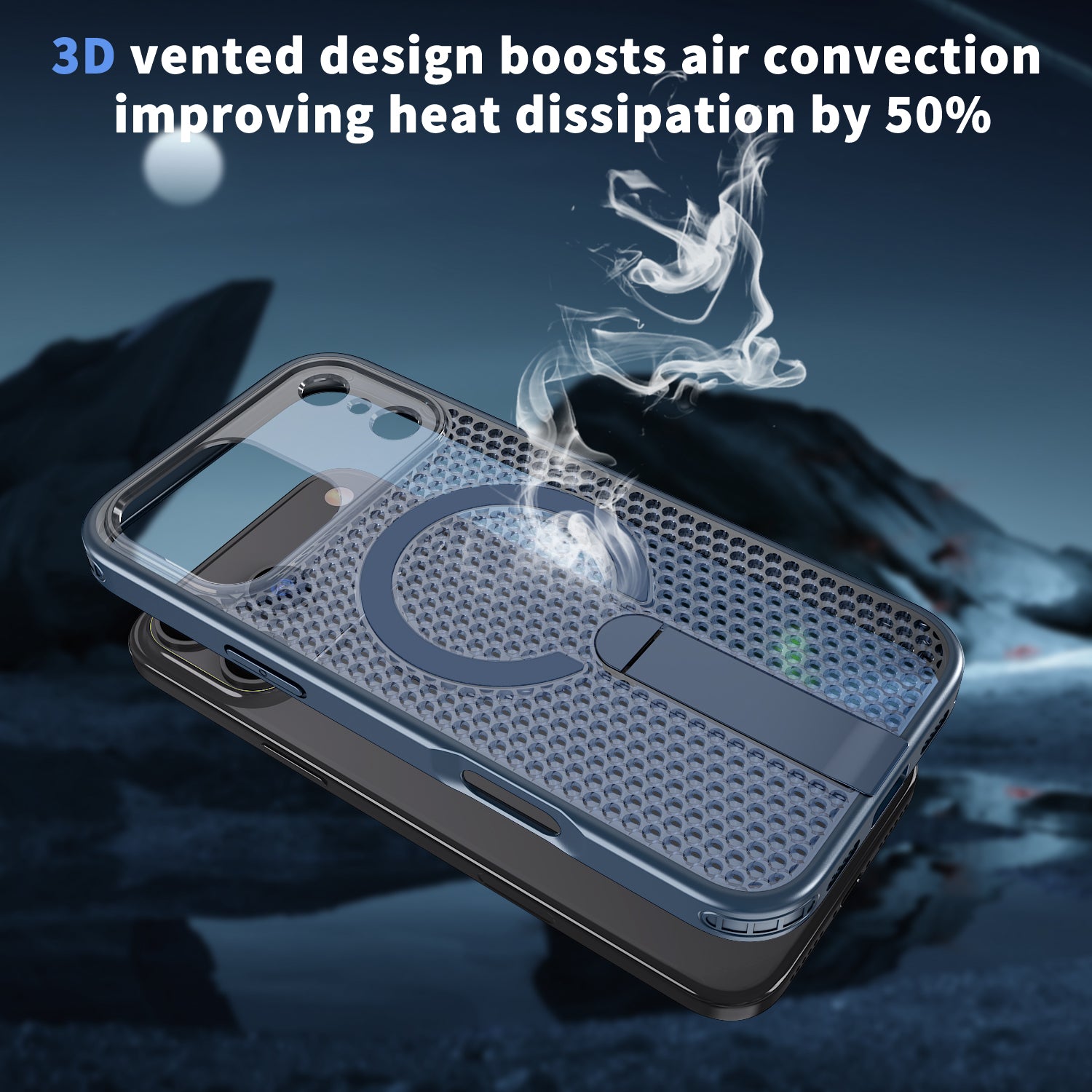 IPhone 17 Pro Max High Precision Rubber Coating Structure Mobile Phone Bugs CSS Case Protection Shockproof Kickstand Magnetic Metal 360 Degrees Wireless Charging Case