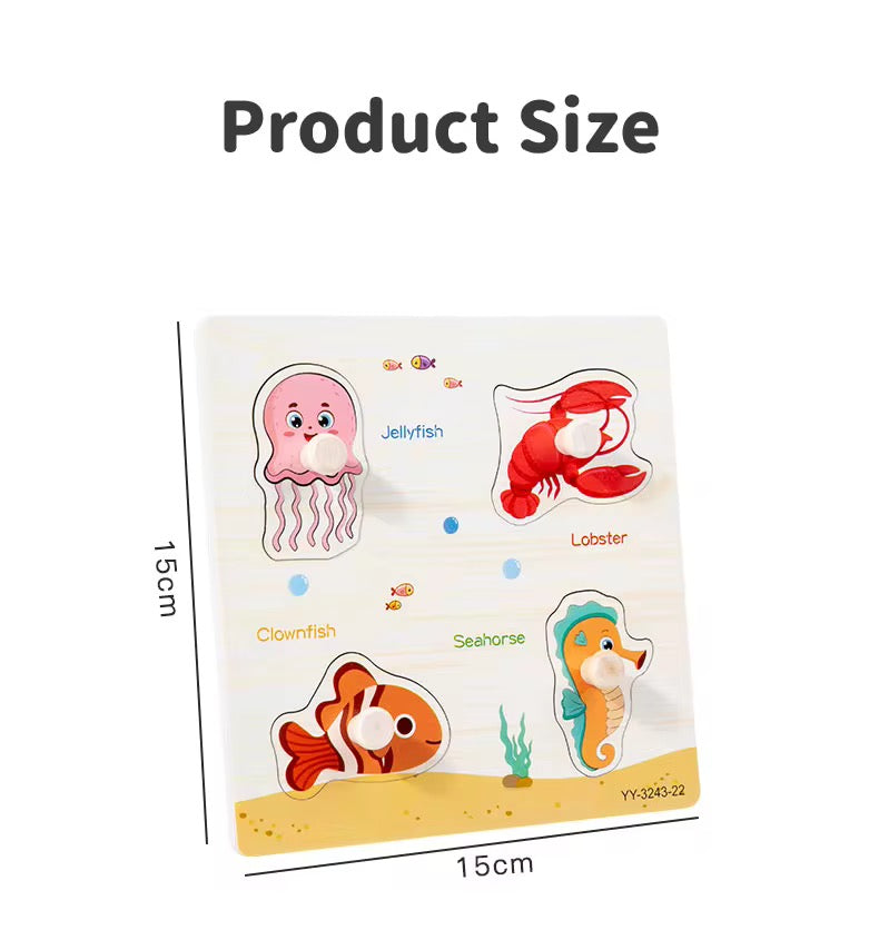 Tiny Hands, Big Discoveries—Dive into Learning Montessori Sea Animal Puzzle – Learn, Laugh, Discover