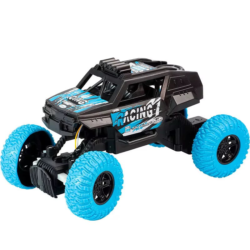 RC Racing 4WD Electric Remote Control Drift Toy RC Off-Road Car, Electric Drift Monster Truck with Large Red Wheels, Kids RC Vehicle Toy
