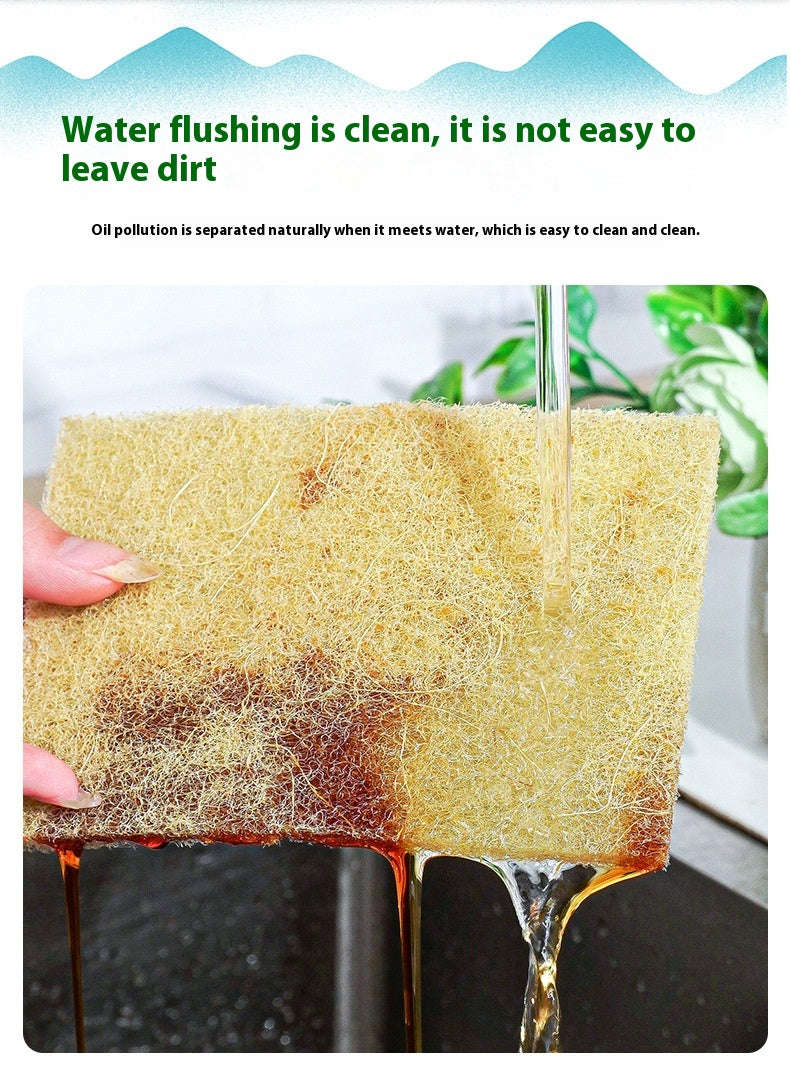 Microfiber Coconut Palm Brush Bowl Cleaning Cloth 0.8-0.9cm Thick Sisal Scouring Pad Dish Towel for Kitchen Household Use