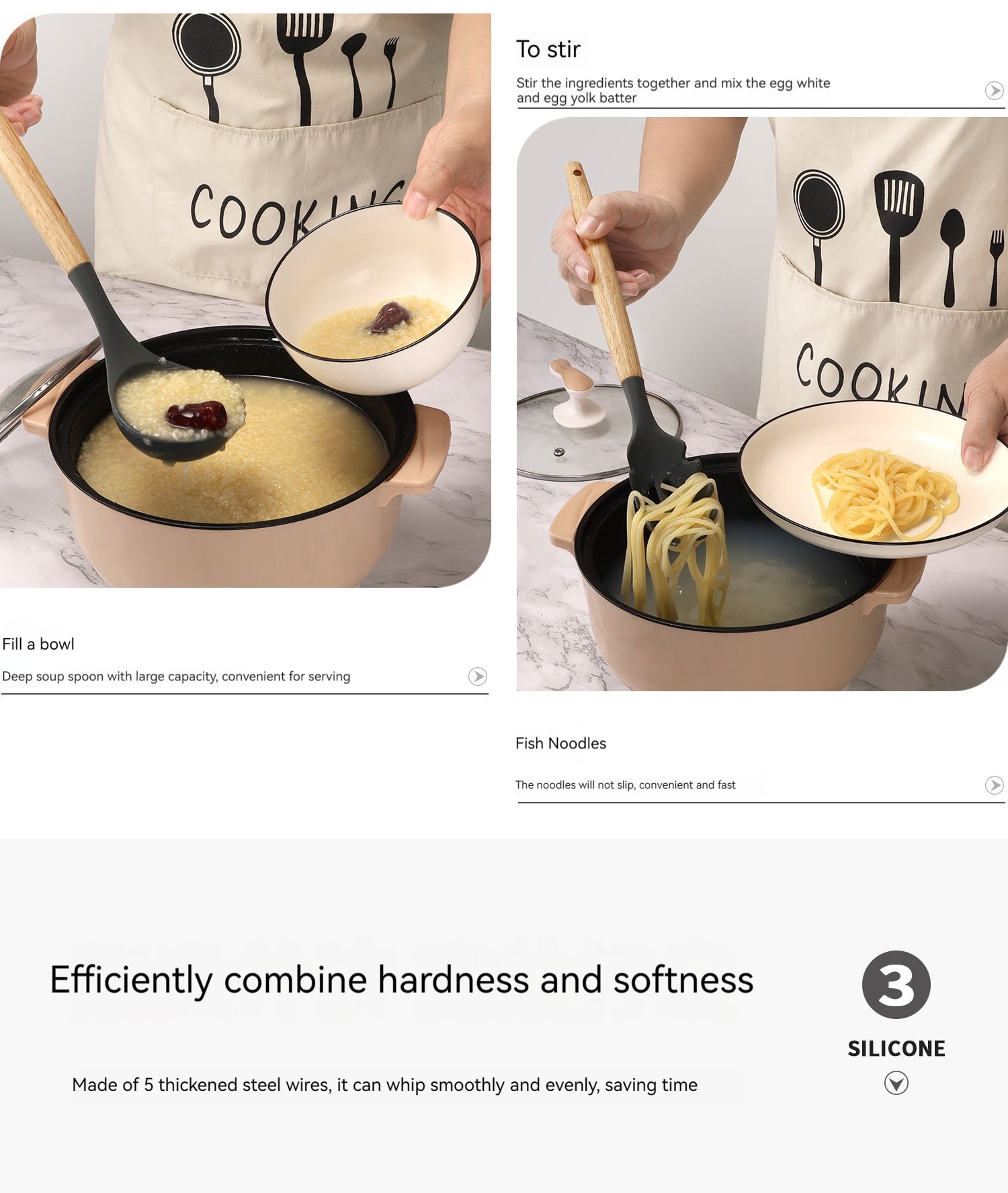 12-Piece Compact Silicone Kitchen Utensil Set With Wooden Handles & Storage Bucket– BPA-Free, Heat Resistant  Silicone cooking Tools, Non-Stick, Eco Friendly– Ideal for Small Kitchens & Gifting.