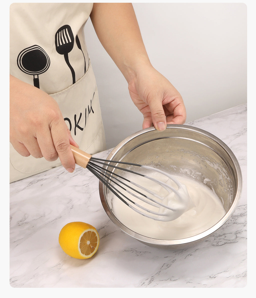 12-Piece Compact Silicone Kitchen Utensil Set With Wooden Handles & Storage Bucket– BPA-Free, Heat Resistant  Silicone cooking Tools, Non-Stick, Eco Friendly– Ideal for Small Kitchens & Gifting.