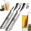 Kitchen Accessories Tea Strainer Amazing 304 Stainless Steel Tea Infuser with Long Handle Reusable Loose Leaf Tea Steeper Pipe Design Touch Feel Holder Tool Tea Spoon Infuser Filter