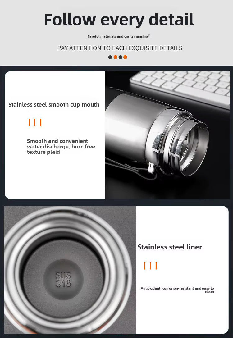 BPA-Free Vacuum Thermos Flask with Tea Infuser and Anti-Slip Base, blending elegance, practicality, and cultural resonance