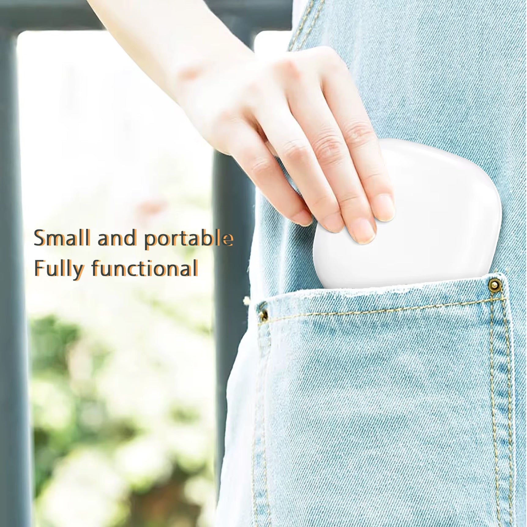 LumiÉlan™ DualGlow Compact Mirror – Precision Meets Elegance LED Makeup Mirror Light Double-Sided Folding Square Pocket Portable