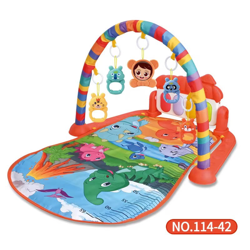 Multi-Functional Activity Fitness Sleeping Infants & Toddlers Baby Playmat Glow and Grow Kick & Play Piano Gym, Blue Musical Learning Toy with Developmental Activities for Newborns Babies 0+ Months