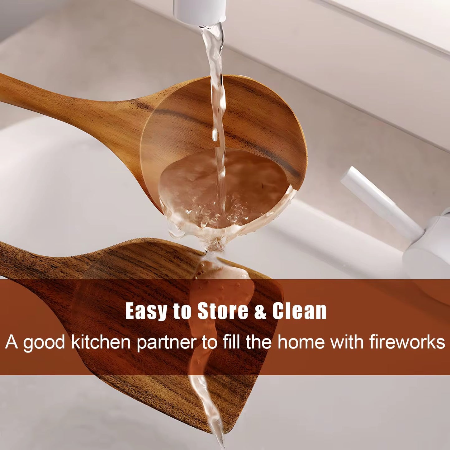 Bring nature into your kitchen—where heritage meets modern simplicity. 9 pcs Natural Craft Acacia Teak Utensil Set.