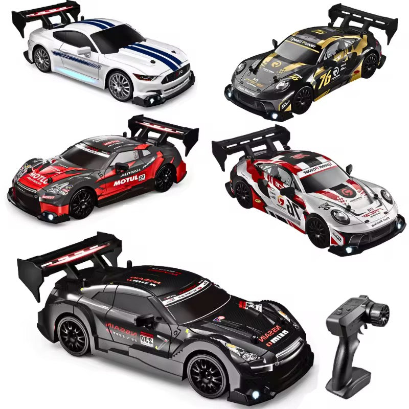 Global 4WD Drifting Remote Control Car RC Half-Scale Car 1:24 Professional RC Vehicle Radio Control with LED Lights RTR Speed Trim Racing Simulation CrossBorder Sport Car 4Channel 30m RangeSpeed20km/h