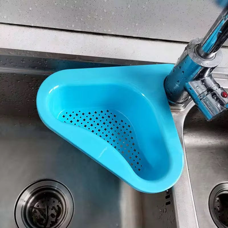 Modern Design Hanging Large Food Garbage Colanders Draining Shelf Organization Accessories Kitchen Sink Drain Non Trace Creative Multifunctional Dry Wet Separator Plastic Vegetable Washing Pool Basket