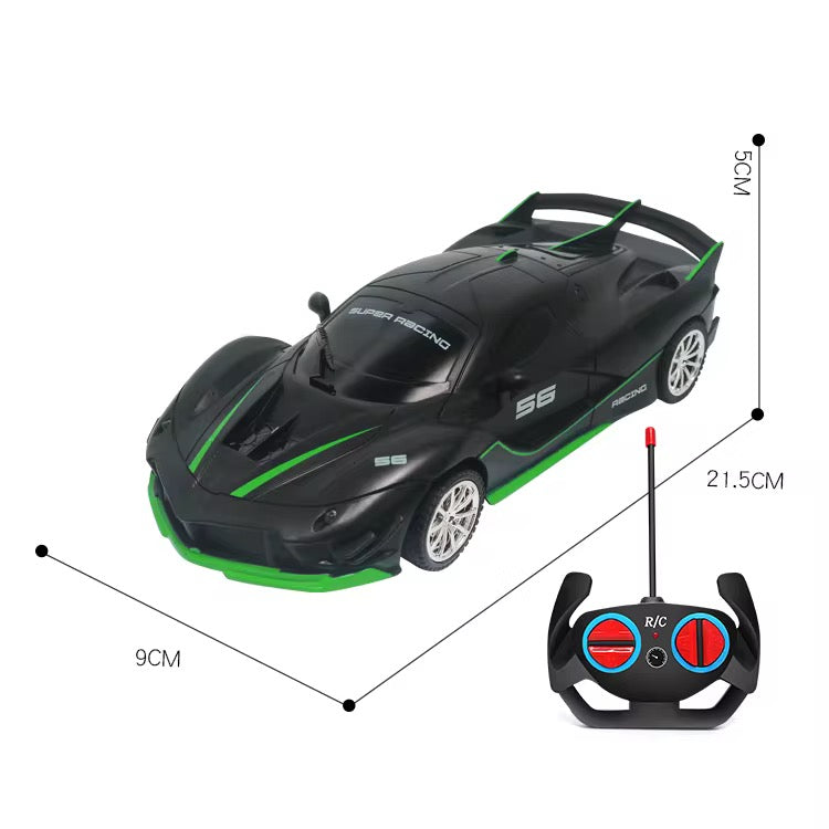 Electric Sports Car Model Four-Way 1:18 Series Simulation RC Racing Car with Wireless Lights Kids Remote Control Toys RC Car Off Road Hobby Racing Car Toys Gift for 3 to 14 Years Old Boys, Girls