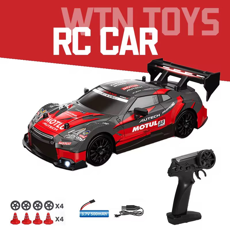 Global 4WD Drifting Remote Control Car RC Half-Scale Car 1:24 Professional RC Vehicle Radio Control with LED Lights RTR Speed Trim Racing Simulation CrossBorder Sport Car 4Channel 30m RangeSpeed20km/h