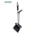 Upgraded Broom and Dustpan Set, 52" Long Handle Standing Combo with Self-Cleaning Teeth–Perfect for Courtyard Garage Lobby Mall Market Floor, Pet Hair, Kitchen, Office, Home, Indoor & Outdoor Cleaning