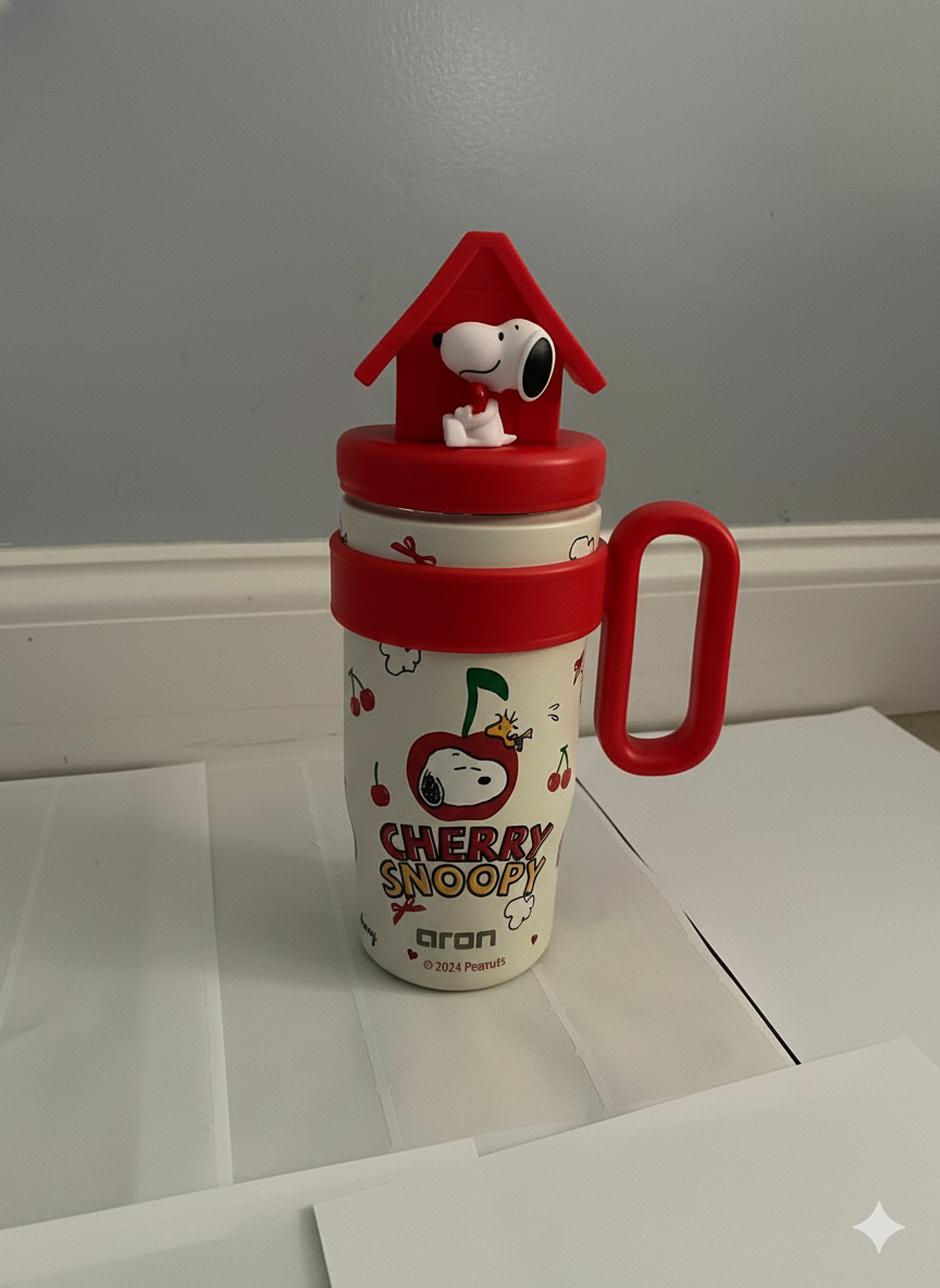 Aron x Peanuts Snoopy "Cherry Snoopy" 800ml Insulated Champion Cup