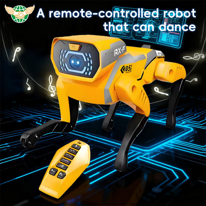 Smart Intelligent Mechanical Durable Plastic Dog Robot Toy Programmable Obstacle Avoidance Remote Control with Speech and Gesture RC Pet Electronics Dog Dancing Walking Toys for Kids
