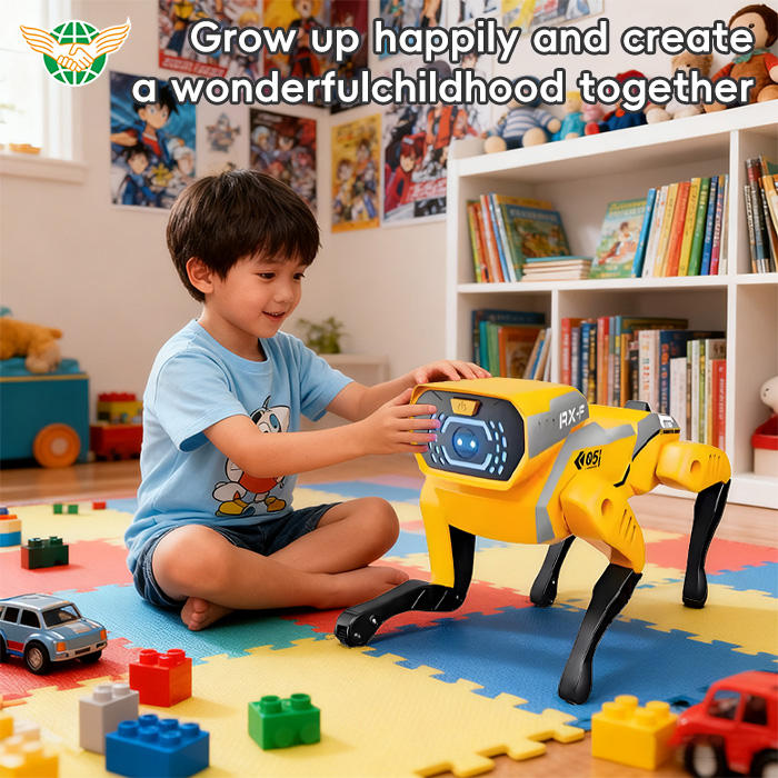 Smart Intelligent Mechanical Durable Plastic Dog Robot Toy Programmable Obstacle Avoidance Remote Control with Speech and Gesture RC Pet Electronics Dog Dancing Walking Toys for Kids