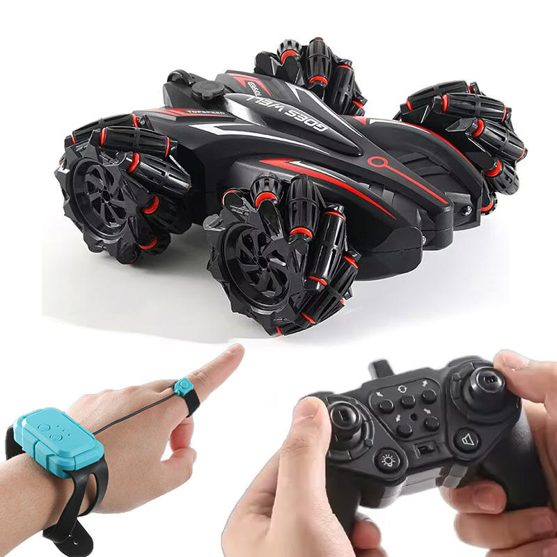 Double-Sided RC Stunt Car with Gesture Control, 360° Rotating Drift Car Toy with Dual Spray Mist, Remote Control Off-Road Vehicle, All-Terrain Flipping Car for Kids Boys & Girls