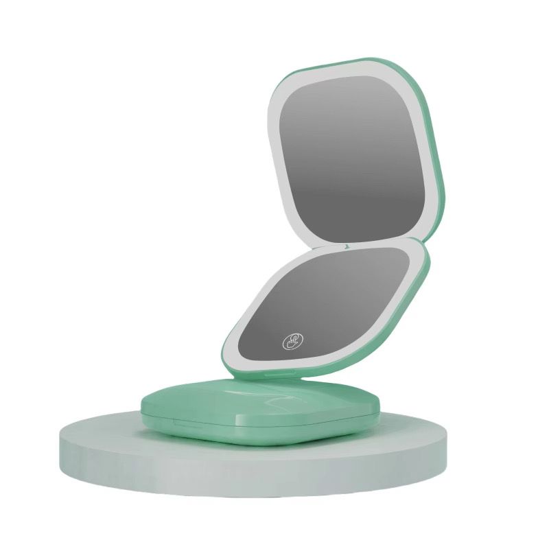 LumiÉlan™ DualGlow Compact Mirror – Precision Meets Elegance