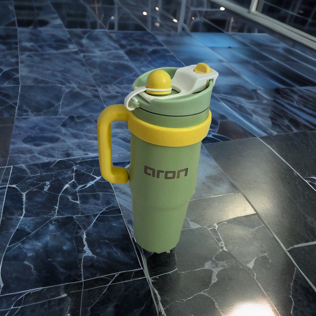 aron Mood Cup 900ml Insulated Stainless Steel Travel Mug with Handle