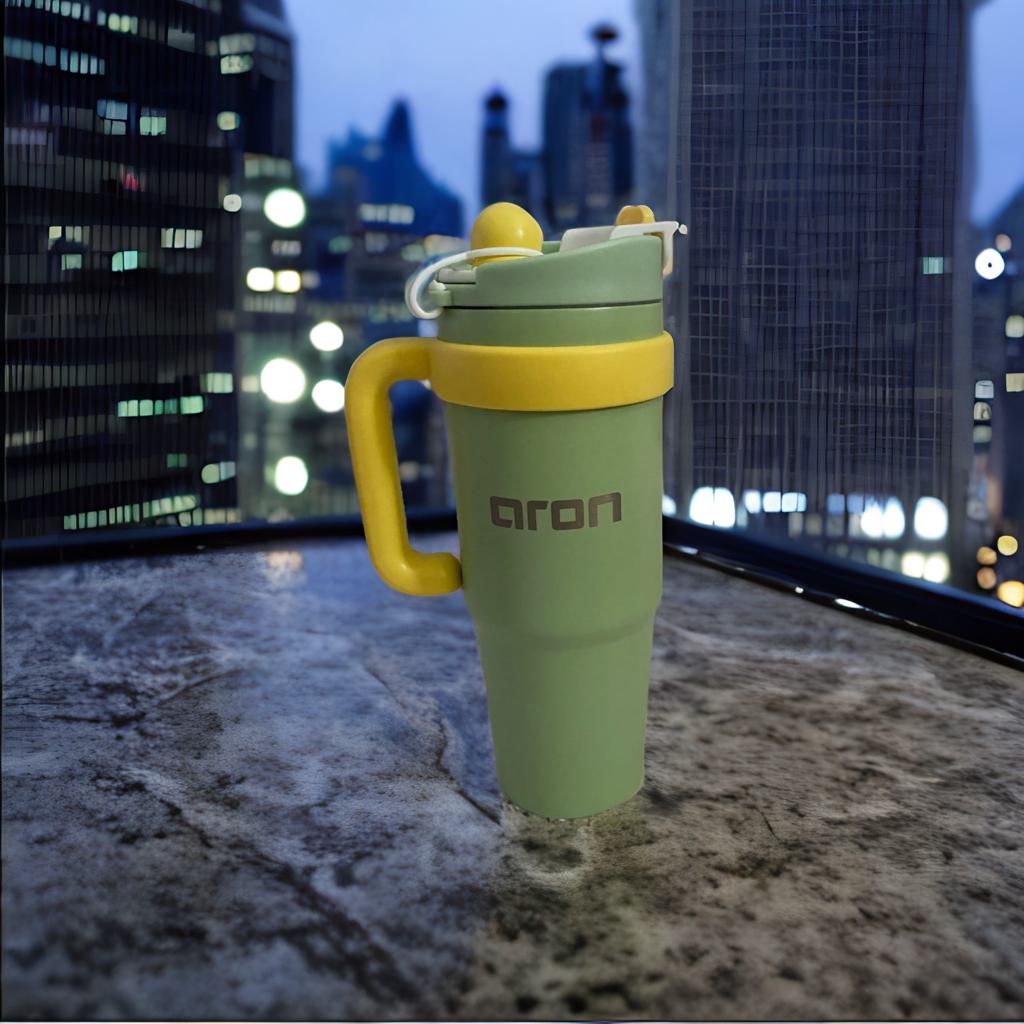 aron Mood Cup 900ml Insulated Stainless Steel Travel Mug with Handle