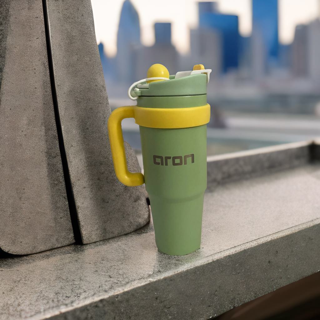 aron Mood Cup 900ml Insulated Stainless Steel Travel Mug with Handle