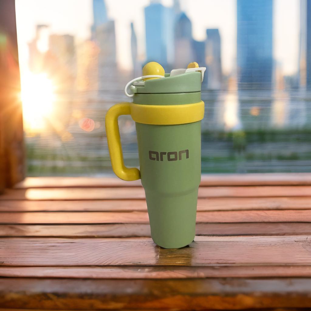 aron Mood Cup 900ml Insulated Stainless Steel Travel Mug with Handle