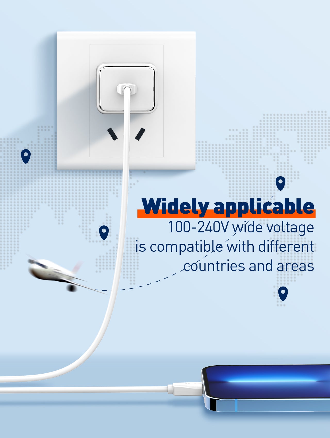 30W PD Fast Charger A1508C With Type-C to Type-C, Type C to Lightning – Support PD3.0 / PPS / QC3.0 / SCP / FCP
