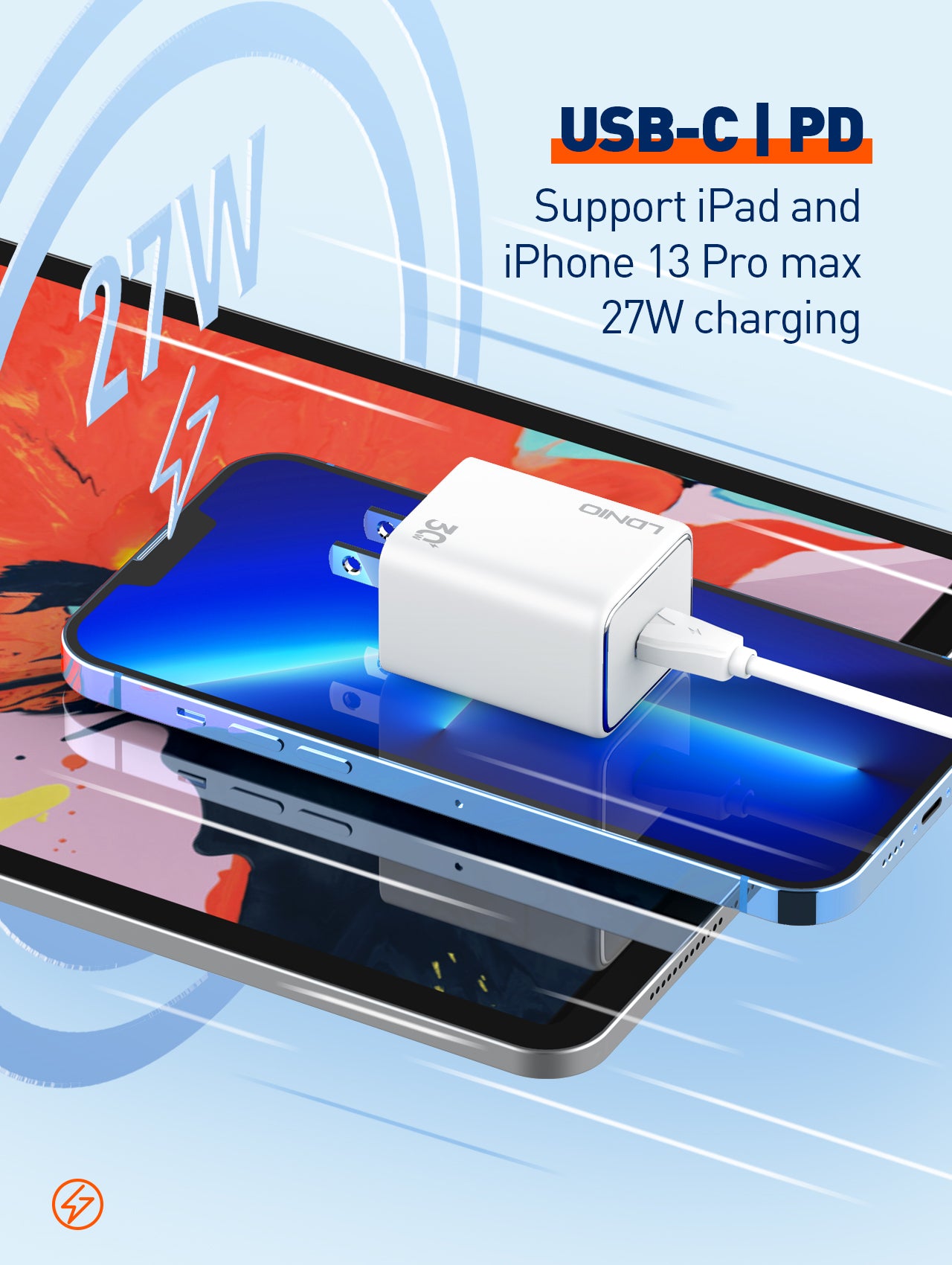 30W PD Fast Charger A1508C With Type-C to Type-C, Type C to Lightning – Support PD3.0 / PPS / QC3.0 / SCP / FCP