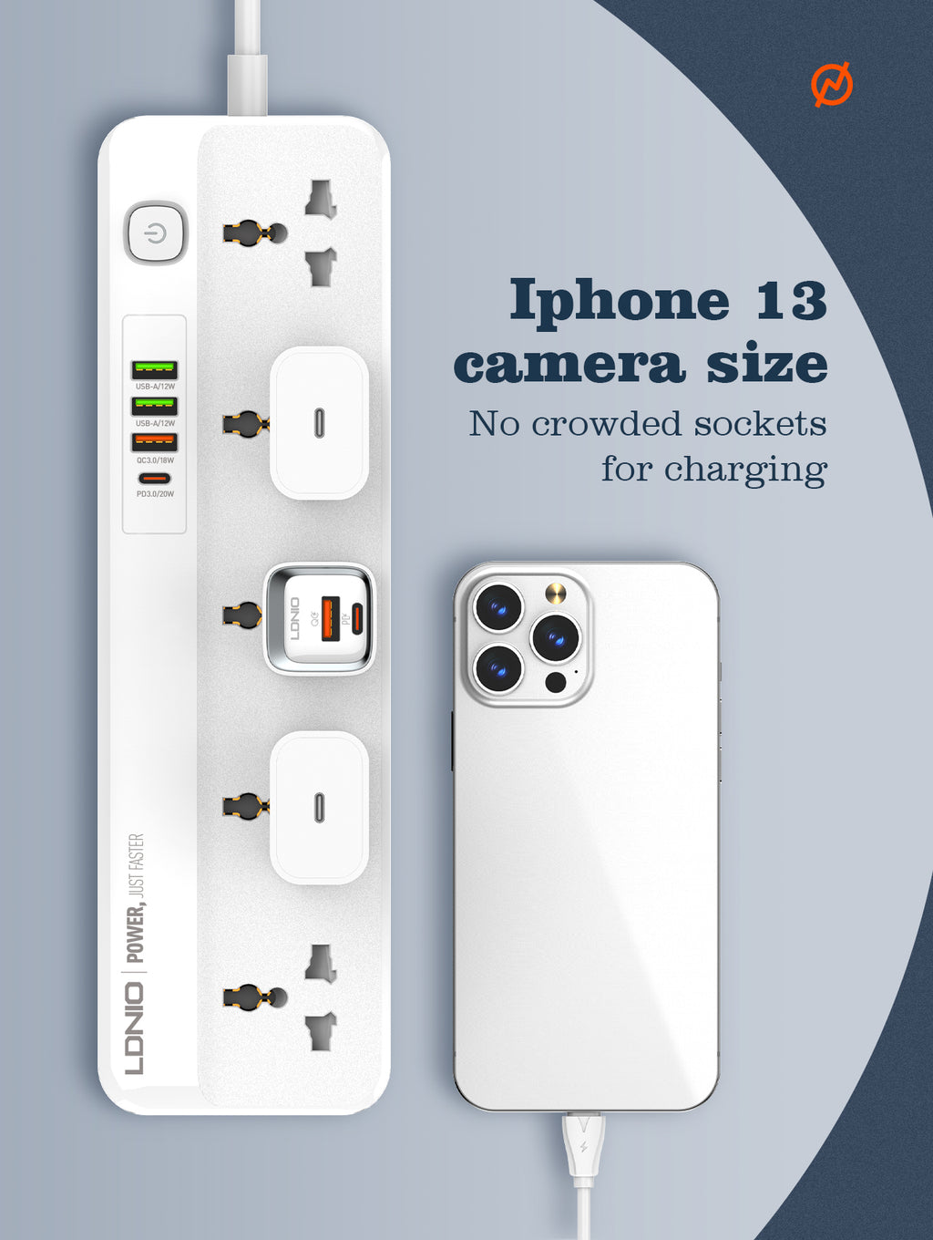 LDNIO 20W Dual Port Fast Charger with PD & QC3.0 Support – White USB-C & USB-A Wall Adapte