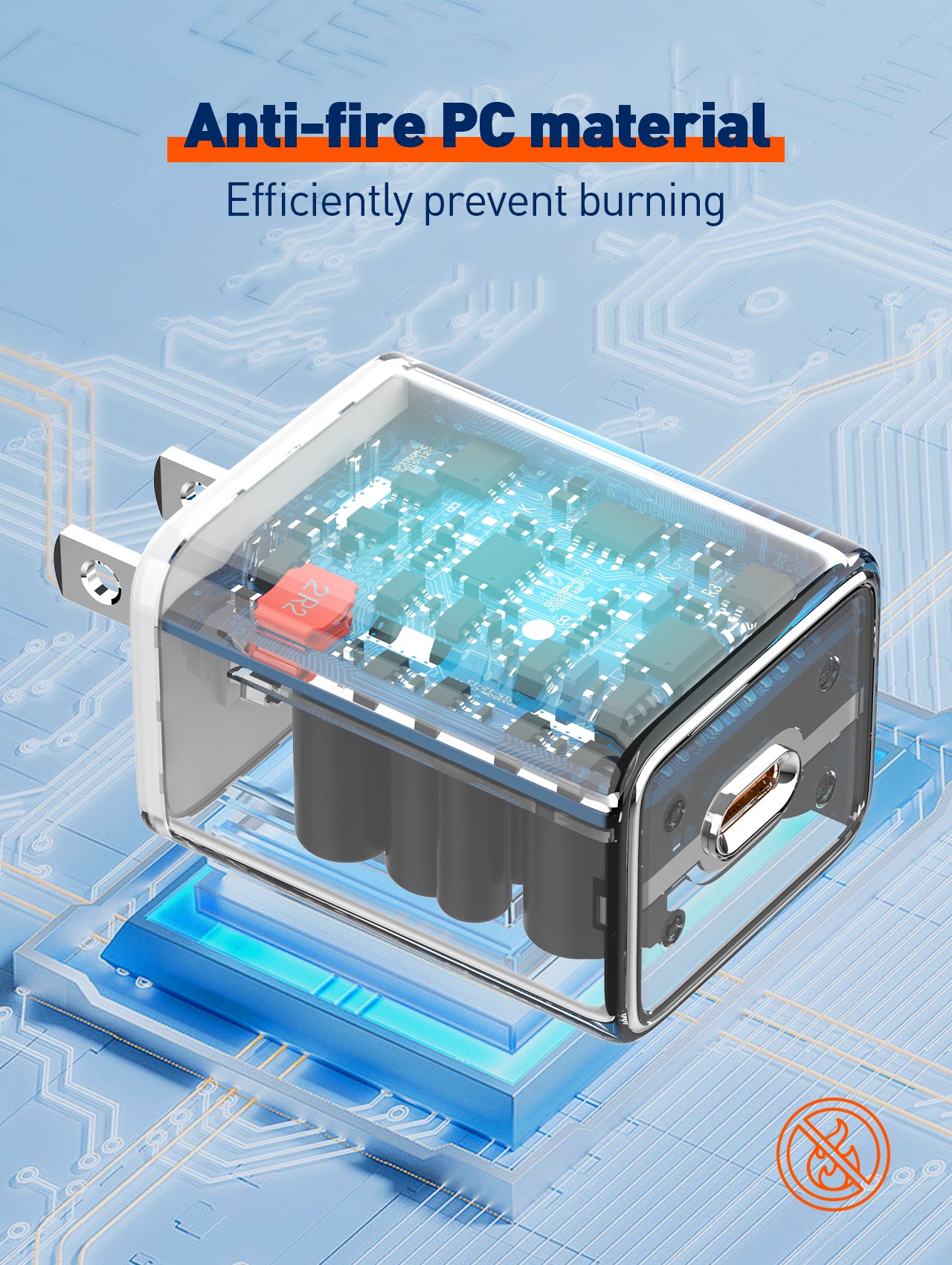 30W PD Fast Charger A1508C With Type-C to Type-C, Type C to Lightning – Support PD3.0 / PPS / QC3.0 / SCP / FCP