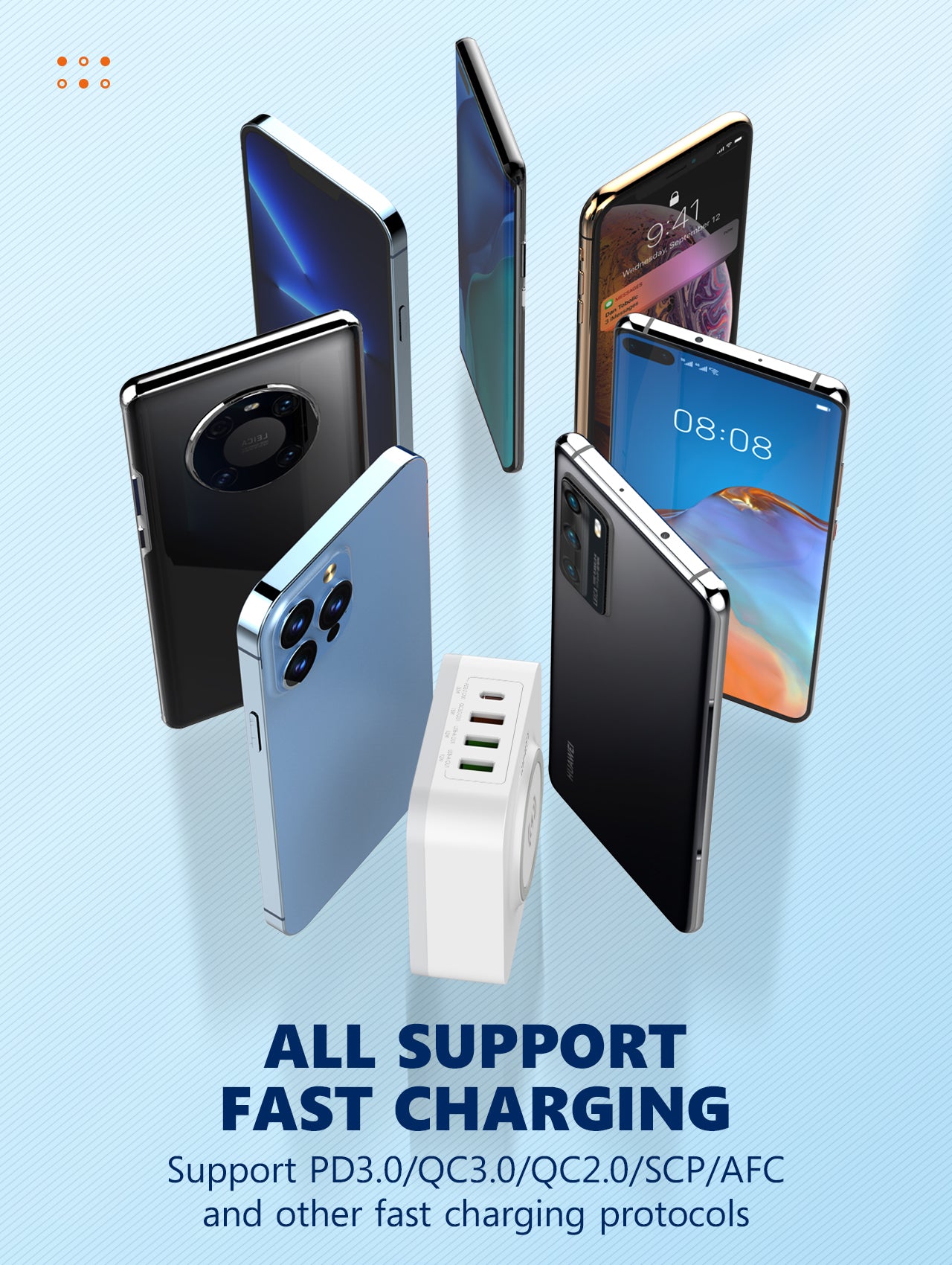LDNIO 32W Desktop Wireless Charger with QC3.0 & PD 30W Fast Charging - AW004, Multi-Port USB & Wireless Charging Station