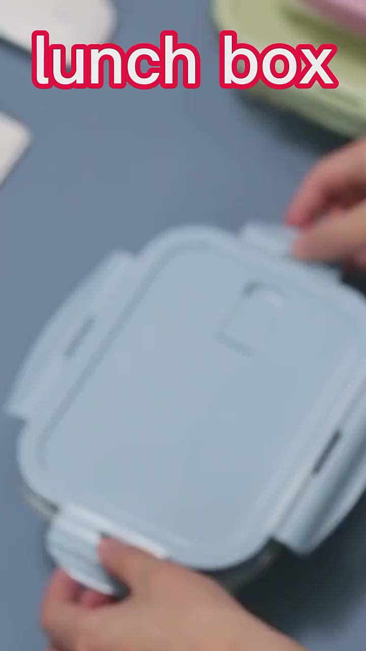 Freshkeeping bowl gift box set of three Food Grade Material Lunch Box Heat-resisting Glass Lunch Box Glassware Lunch Box for Officer and Adult