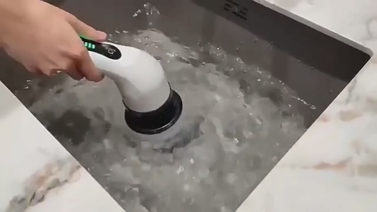 Rechargeable 3 Adjustable Size 9 Replaceable Brush Heads Scrubber Saves time and Energy, Helping You Keep Every Corner of Your Home Sparkling Clean. Tiles, Sinks, Bathroom, car Detailing