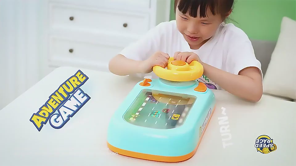 Children Early Educational Interactive Tabletop Kids Car Race Desktop Puzzle Game with Fun Obstacle Avoidance Driving Simulator Simulated Driving Car Game with Music Sound Effects for Preschool