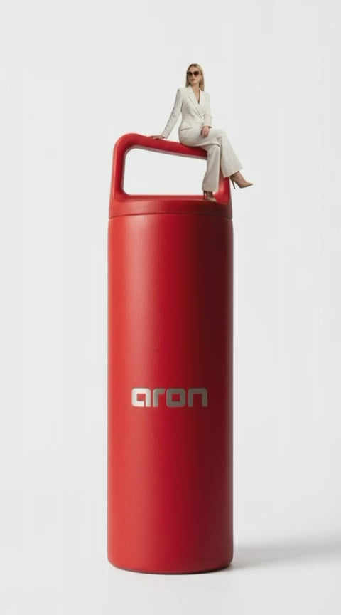 Aron 16oz Double Wall Stainless Steel Tumbler, 316 & 304 Insulated Travel Mug with Lid, Reusable Thermal Cup for Hot & Cold Drinks, Leak-Resistant Portable Coffee Tumbler for Office, Gym & Travel