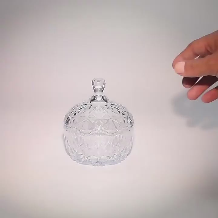 Crystal Glass Candy Dish with Lids, Cookie, Candy Jar with Lid, Rainbow Gradient Design, Large Crown Shaped, Elegant Glass Storage Jar for Buffet, Jewelry Box for Weddings, Home Decor Great Gift