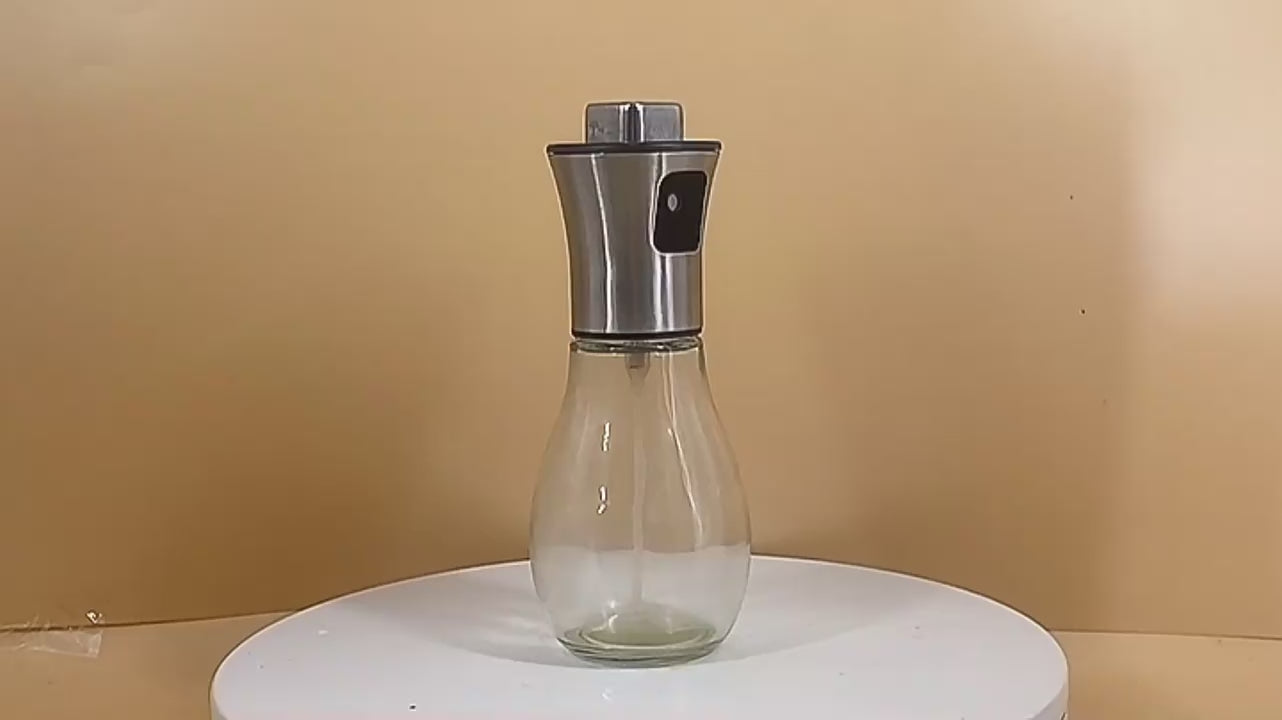 470ml Olive Oil Sprayer, Stainless Steel Oil Sprayer For Cooking, Food Grade Pressurized Oil Mister Portable Glass Oil Sprayer For Barbecue/Salad Making/Baking/Frying (Stainless steel oil spray can 470ml)