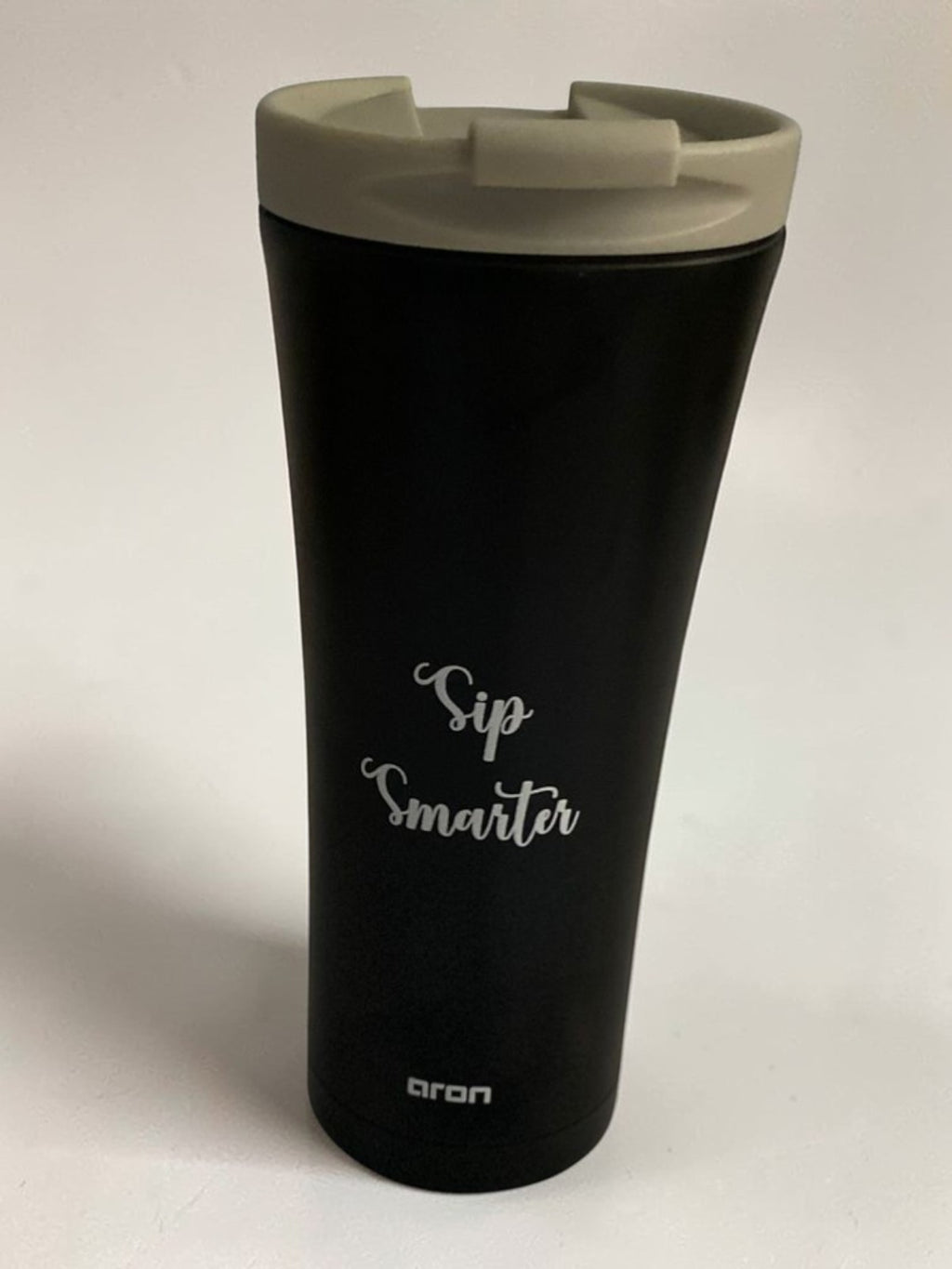 Premium Aron 500ml Double-Walled Stainless Steel Car Cup with "Sip Smarter" Engraving - Ideal for Coffee, Tea, and Water On-the-Go