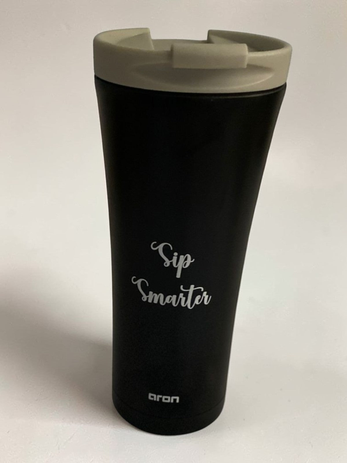 Premium Aron 500ml Double-Walled Stainless Steel Car Cup with "Sip Smarter" Engraving - Ideal for Coffee, Tea, and Water On-the-Go