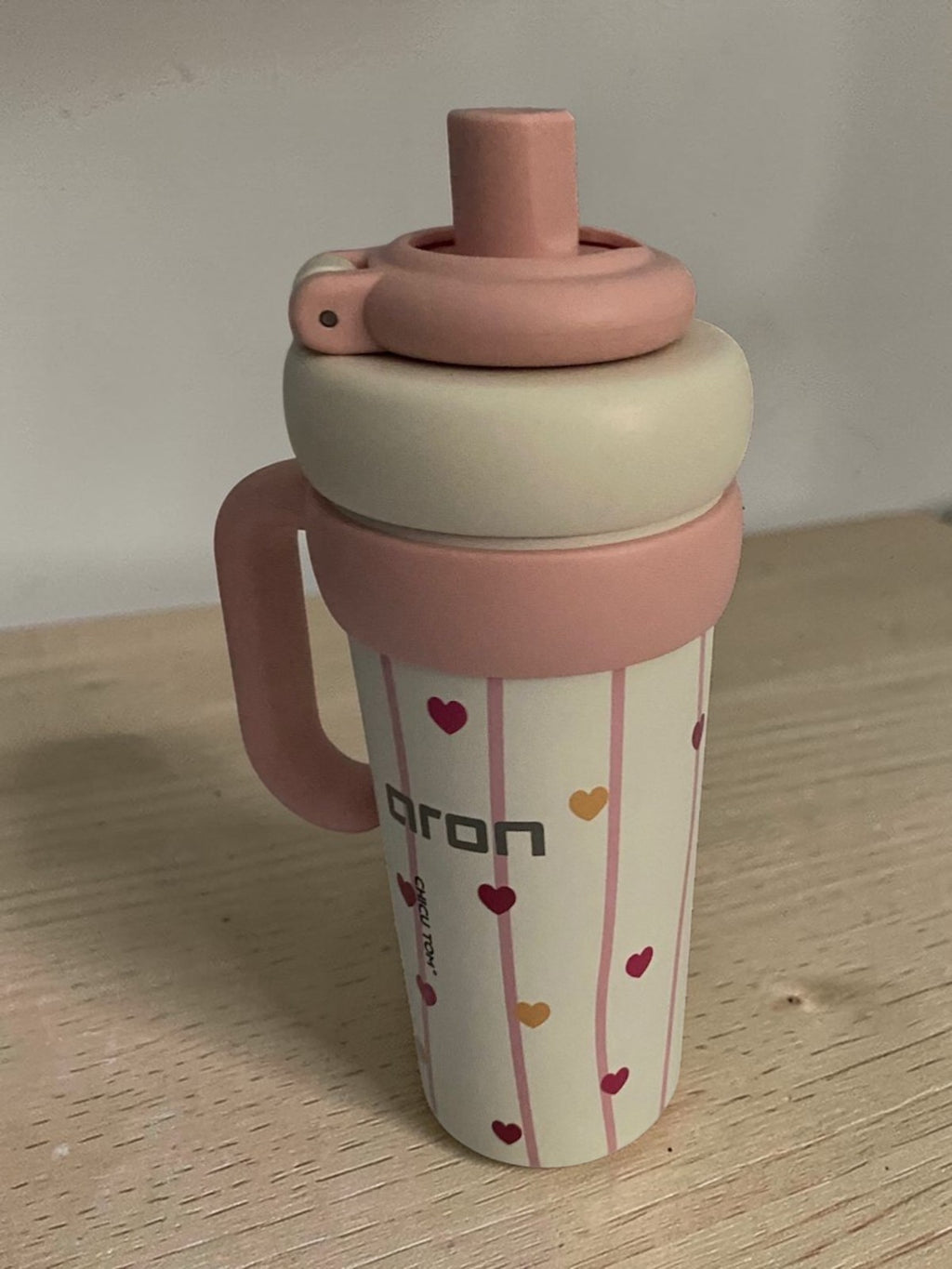 Aron "MOC" 750ml Bullet-Shaped Insulated Bottle - Premium 316/304 Stainless Steel with Cute Heart & Apple Dog Design