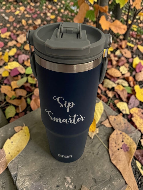 Aron "Sip Smarter" 600ml New Silicone-Wrapped Double-Use Car Cup - Premium 304/201 Stainless Steel Insulated Tumbler for Hot & Cold Beverages