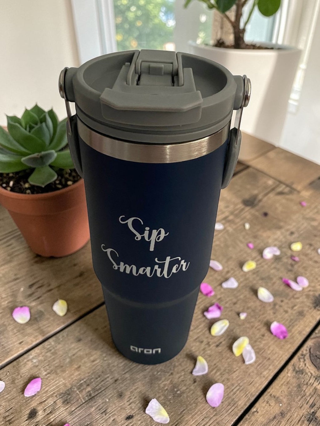 Aron "Sip Smarter" 600ml New Silicone-Wrapped Double-Use Car Cup - Premium 304/201 Stainless Steel Insulated Tumbler for Hot & Cold Beverages