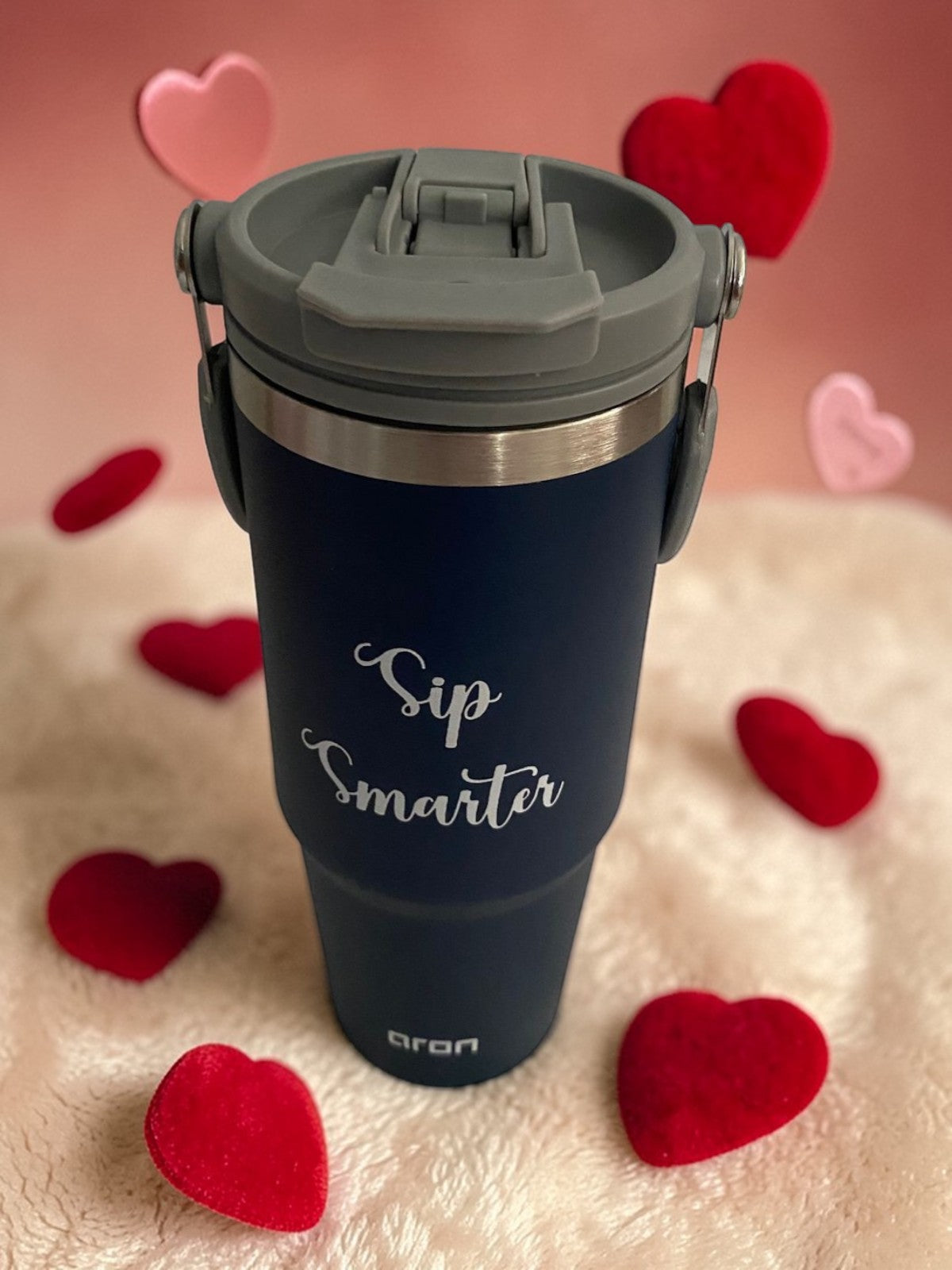 Aron "Sip Smarter" 600ml New Silicone-Wrapped Double-Use Car Cup - Premium 304/201 Stainless Steel Insulated Tumbler for Hot & Cold Beverages