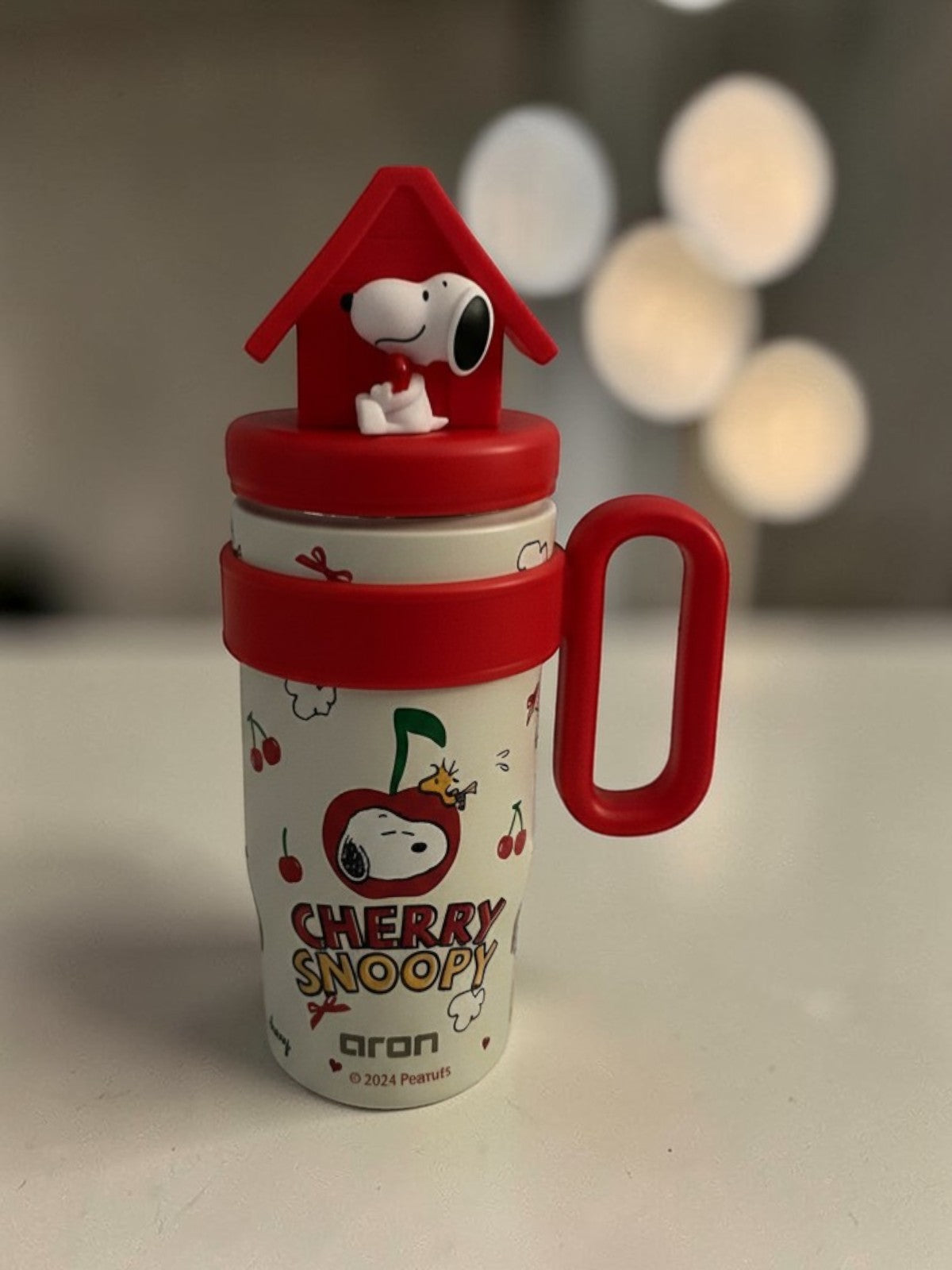 Aron x Peanuts Snoopy "Cherry Snoopy" 800ml Insulated Champion Cup