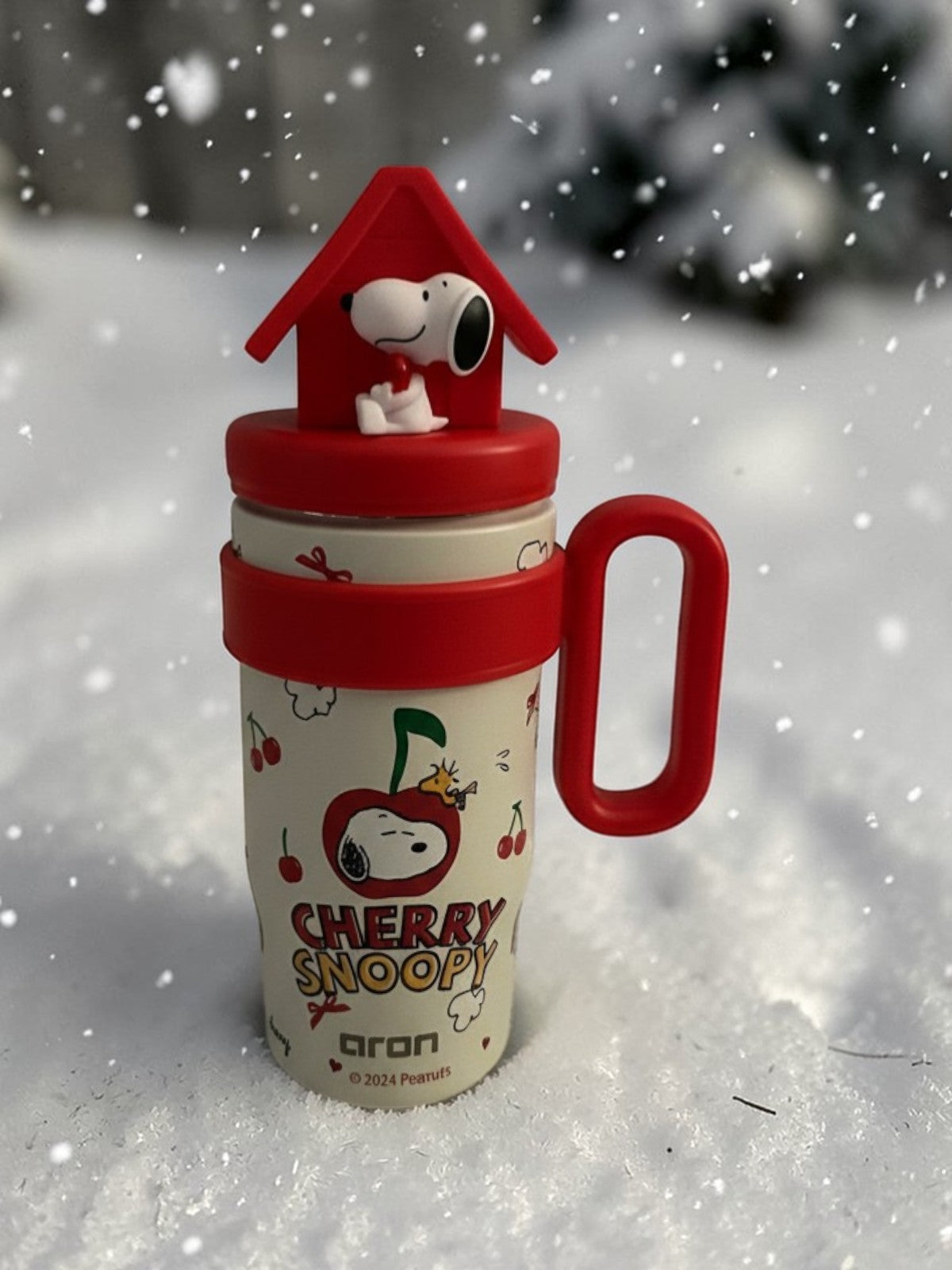 Aron x Peanuts Snoopy "Cherry Snoopy" 800ml Insulated Champion Cup