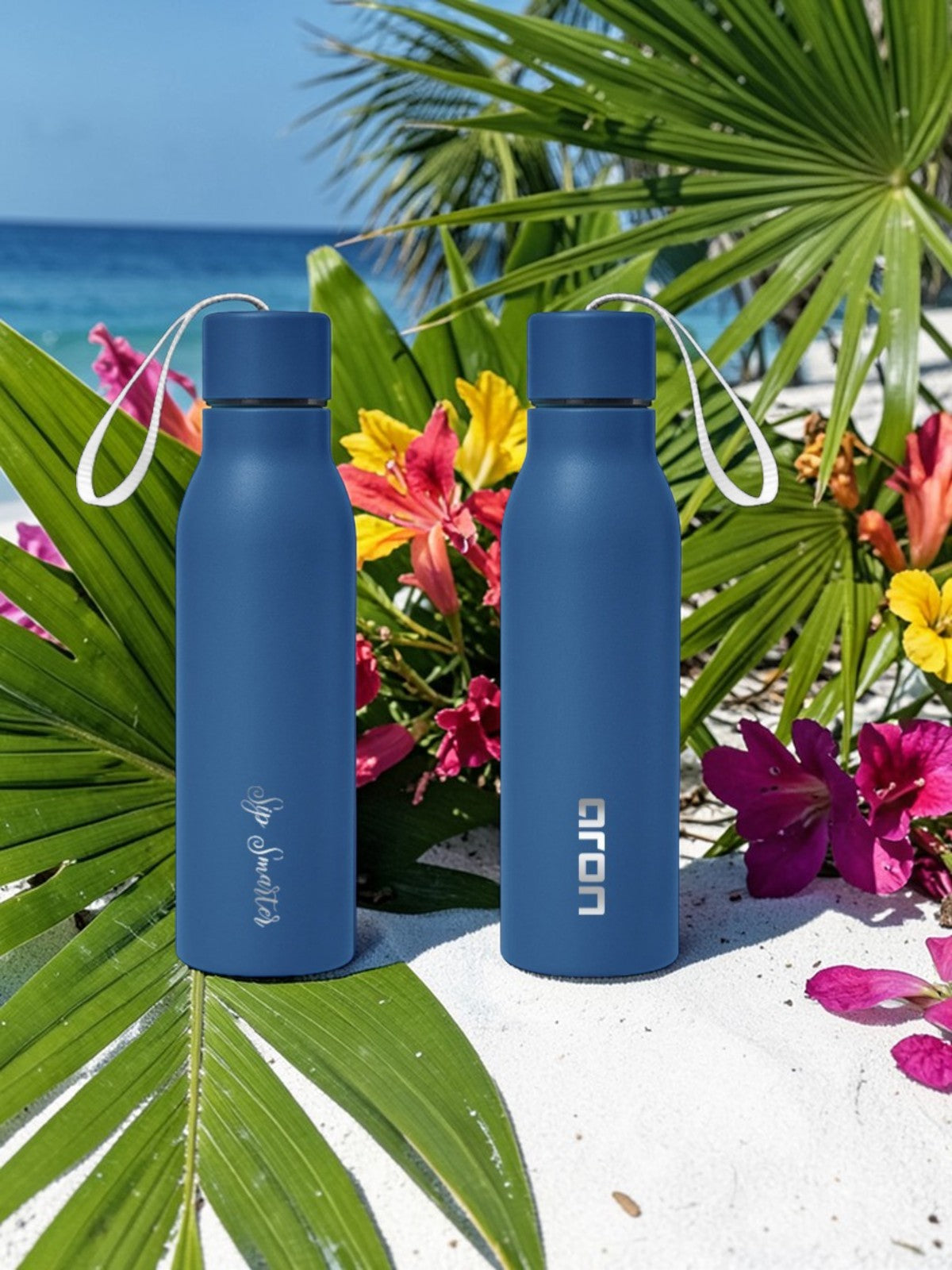 Aron 500ml Insulated Water Bottle, Double Wall Stainless Steel Tumbler, BPA-Free Leak Proof Reusable Drinking Bottle for Hot & Cold Drinks, Non-Slip Sweat-Free Travel Bottle for Gym, Office, Sports