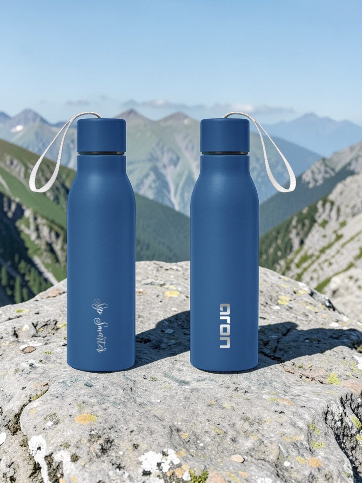 Aron 500ml Insulated Water Bottle, Double Wall Stainless Steel Tumbler, BPA-Free Leak Proof Reusable Drinking Bottle for Hot & Cold Drinks, Non-Slip Sweat-Free Travel Bottle for Gym, Office, Sports